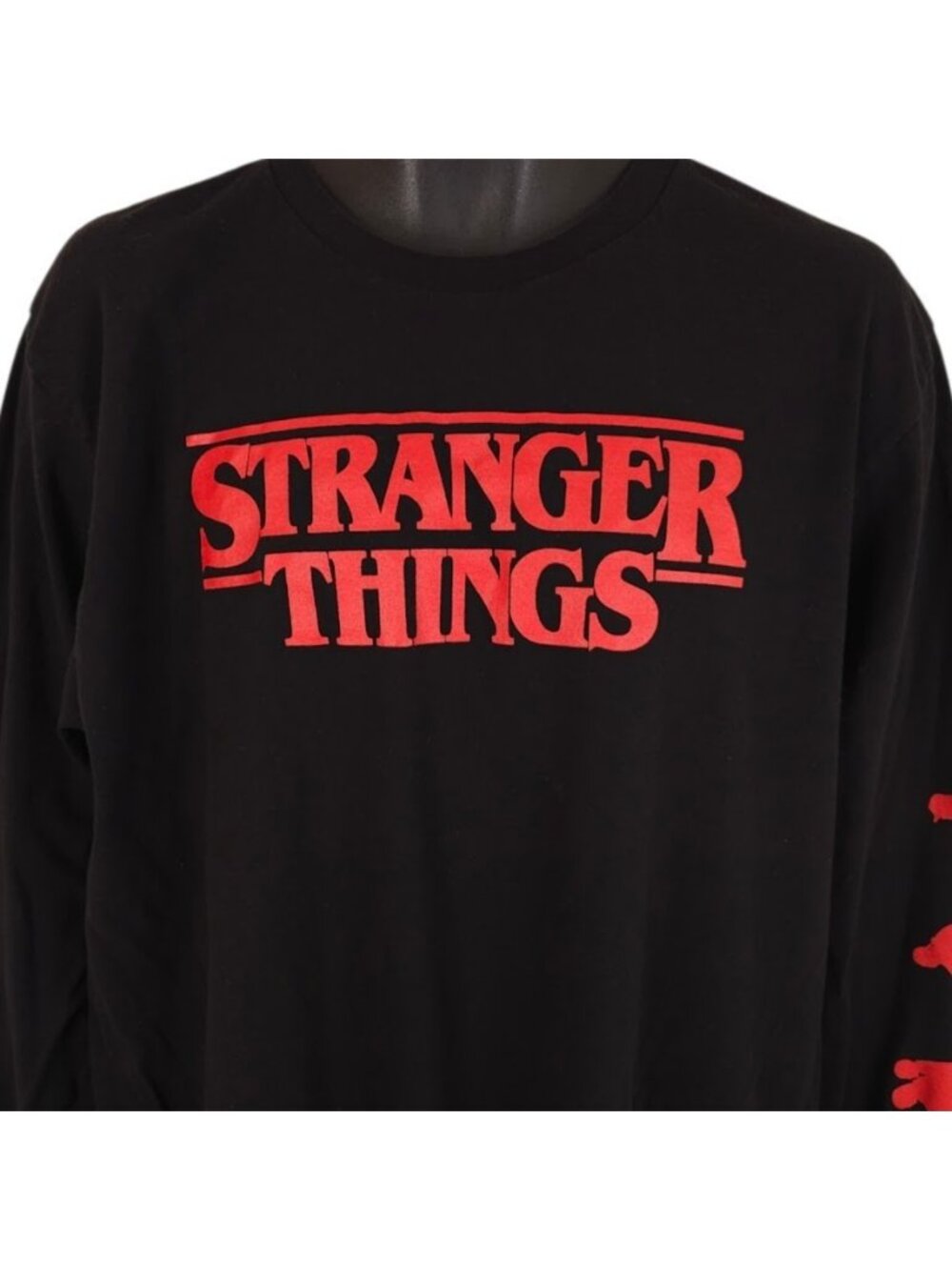 Stranger Things T Shirt Mens Size XL Black Sci Fi Horror Netflix TV Show